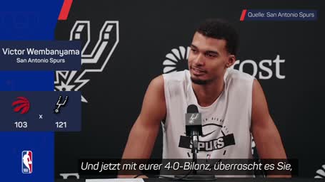 Wemby über Spurs-Bilanz: "Brechen wir diesen Rekord" Wemby über Spurs-Bilanz: "Brechen wir diesen Rekord"