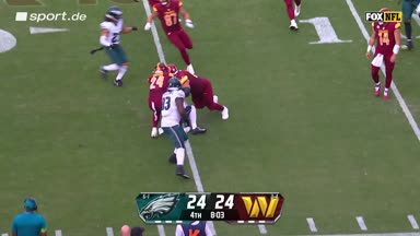 Howell-Interception leitet Touchdown für die Eagles ein