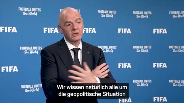 Infantino: "Fußball kann keine Konflikte lösen"