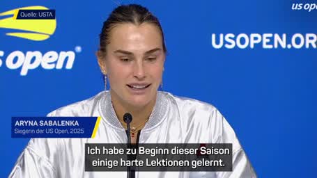 Sabalenka: "Dieser Sieg bedeutet mir sehr viel"