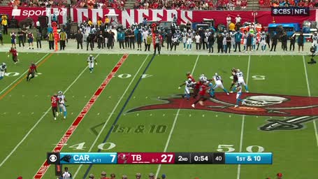 Young wirft Bombe auf Thielen zum Touchdown