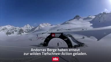 Wilde Tiefschnee-Action in Andorras Bergen