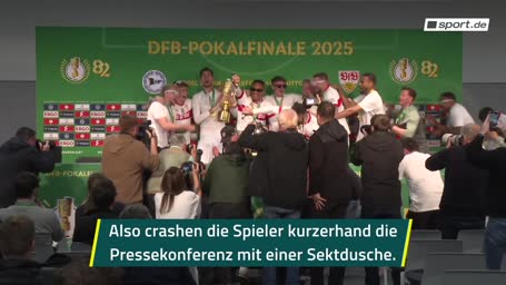 Stuttgarts legendäre Champagnerdusche im Video