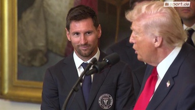 Messi mittendrin bei bizarrer Trump-Show