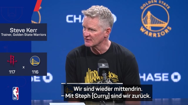 Kerr über Curry-Comeback: "Sind wieder mittendrin"