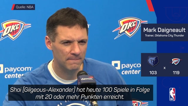 Daigneault: Er hat sich selbst zu diesem Spieler gemacht