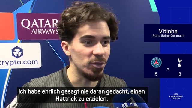 Vitinha nach Hattrick für PSG "sehr glücklich"