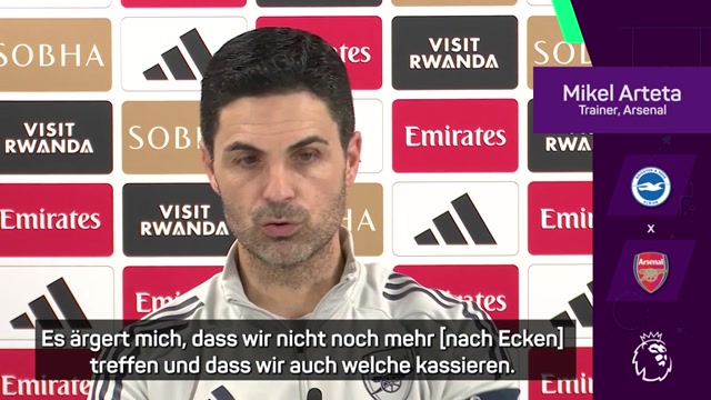 Arteta über Ecken-Kritik: "Gehört zum Job" Arteta über Ecken-Kritik: "Gehört zum Job"
