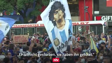 Protestmarsch der Maradona-Fans: "Sie haben ihn getötet"