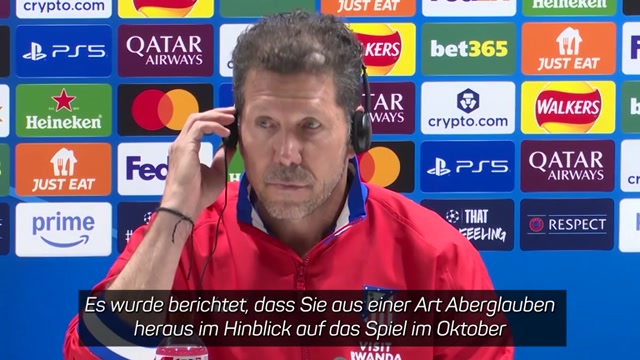 Aberglaube? Simeone scherzt: "Hotel war günstiger"