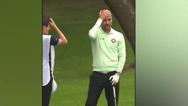 Mega-Golfschlag! Pep kann's nicht fassen