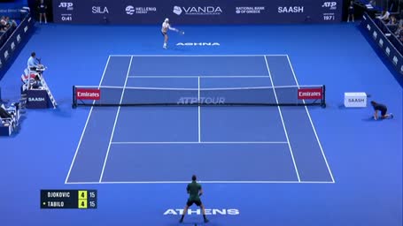 Highlights: Djokovic kämpft sich in Athen weiter Highlights: Djokovic kämpft sich in Athen weiter