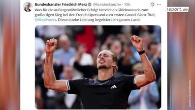 Kanzler Merz, FC Bayern und mehr: Alle feiern Zverev