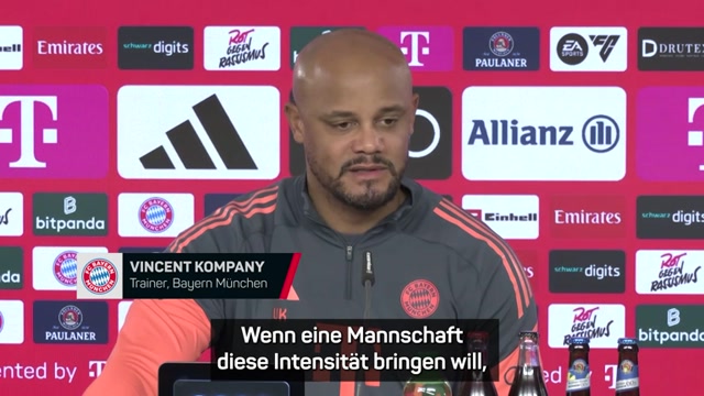 Kompany über TSG: "Hohe Intensität gefällt uns"