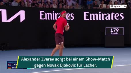 Zverev und Djokovic sorgen für Lacher