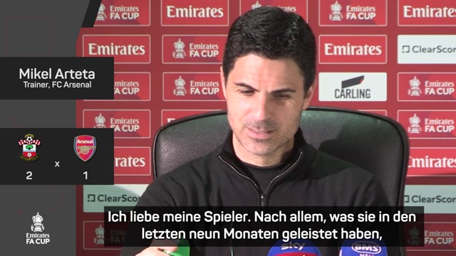 Arteta verteidigt Spieler nach Pokal-Aus