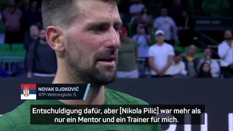 Djokovic wird bei Worten über Pilic emotional Djokovic wird bei Worten über Pilic emotional
