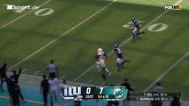 Achane rast zum Touchdown