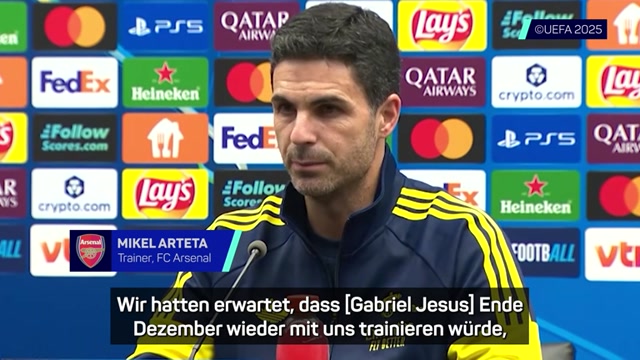 Arsenal freut sich auf Rückkehr von Stürmer Jesus