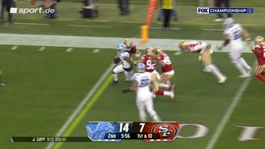 Gibbs bei Touchdown-Run nicht zu stoppen