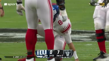 Bitter für die Giants! Daniel Jones geht verletzt zu Boden