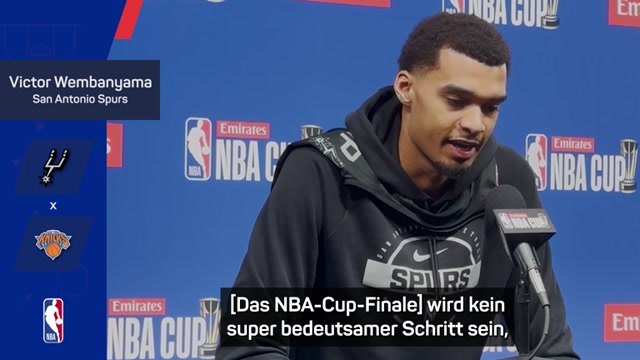 Wembanyama: NBA-Cup als "bedeutender Schritt" Wembanyama: NBA-Cup als "bedeutender Schritt"