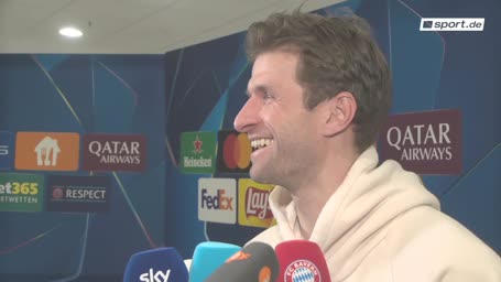 Thomas Müller nach CL-Sieg in Plauderlaune