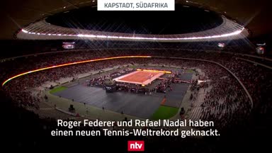 Tennis-Weltrekord in Kapstatt! 52.000 sehen Federer vs. Nadal