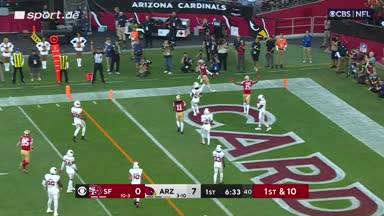 Samuel erzielt weit offenen Touchdown