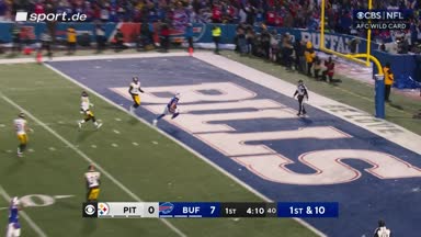 Allen findet Kincaid in der Endzone