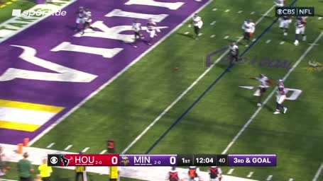 Jefferson völlig frei: Darnold hat leichtes Spiel