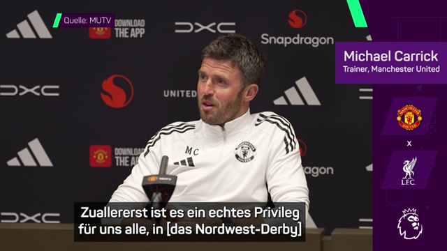 Carrick vor Derby: "Ein echtes Privileg"