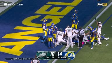 Hurts scort per Tush Push zur Pause