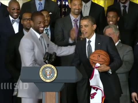 Barack Obama empfängt NBA-Meister Miami Hea