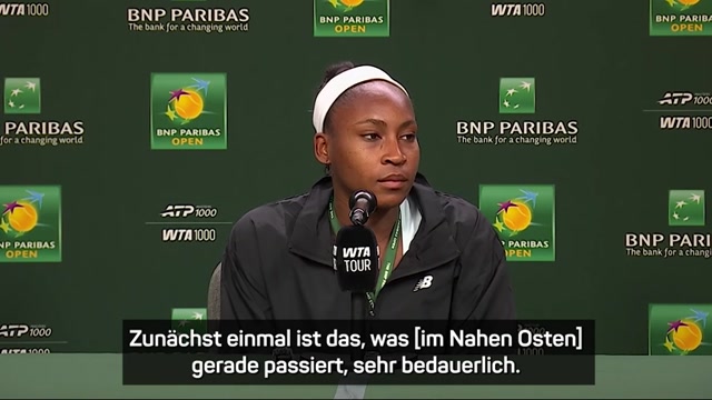 Gauff bestürzt über "unnötige" Gewalt Gauff bestürzt über "unnötige" Gewalt