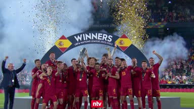 So feiern die Spanier den Nations-League-Gewinn