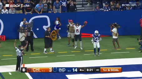 Caleb Williams wirft seinen ersten Touchdown in der NFL