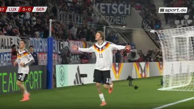 Sané serviert perfekt! Woltemade macht das 1:0