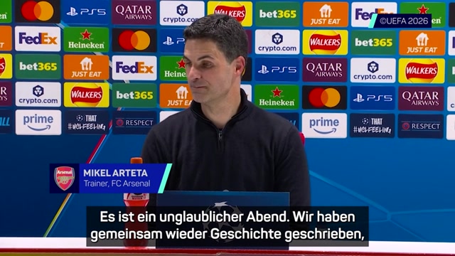 Arteta überglücklich: "Haben Geschichte geschrieben"