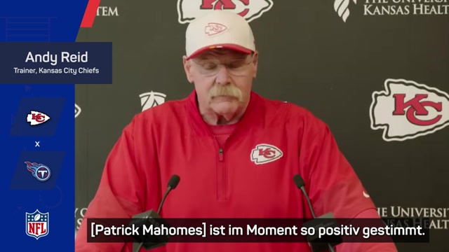 Reid: "Mahomes positiv trotz Verletzung" Reid: "Mahomes positiv trotz Verletzung"