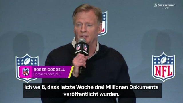 Goodell spricht über Tisch und Bad Bunny