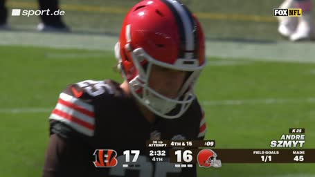 Browns-Kicker verballert die Überraschung