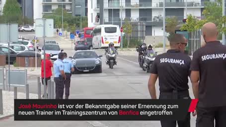 Mourinho trifft auf Benficas Trainingsgelände ein
