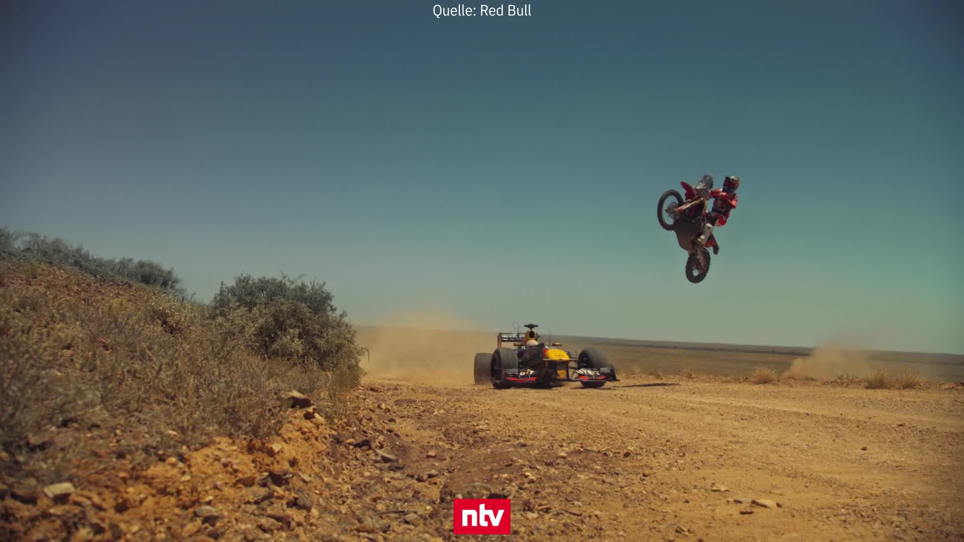 Ricciardo brettert mit F1-Auto durchs Outback