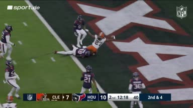 Hunt erzielt Touchdown nach Shovel-Pass