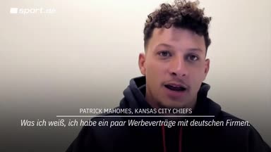 Patrick Mahomes freut sich auf Deutschland