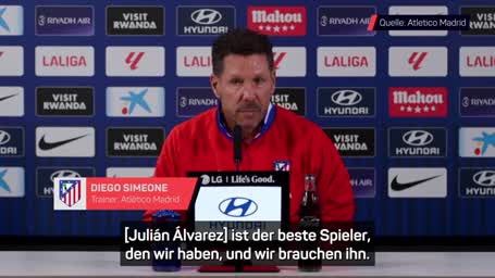 Simeone: „Álvarez ist unser wichtigster Spieler“