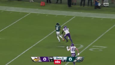 Highlights: Eagles zu stark für die Vikings