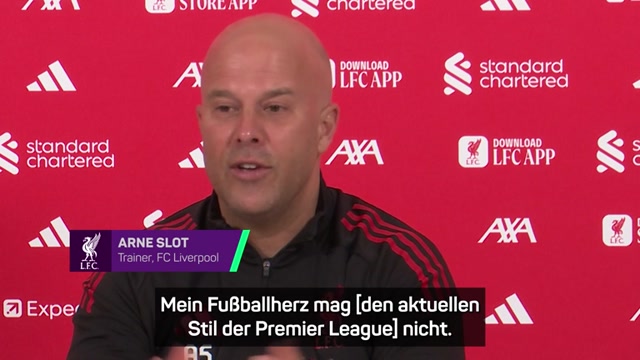 Slot: "Ich mag den Fußball der Premier League nicht" Slot: "Ich mag den Fußball der Premier League nicht"