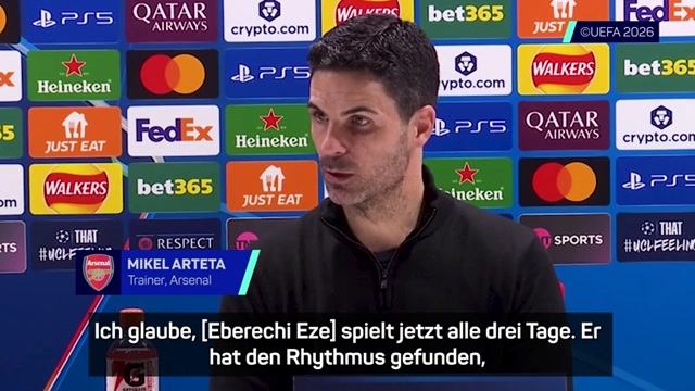 Arteta: "Eze hat seinen Rhytmus gefunden"